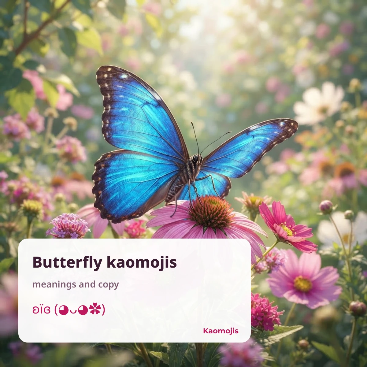 Butterfly kaomojis to copy