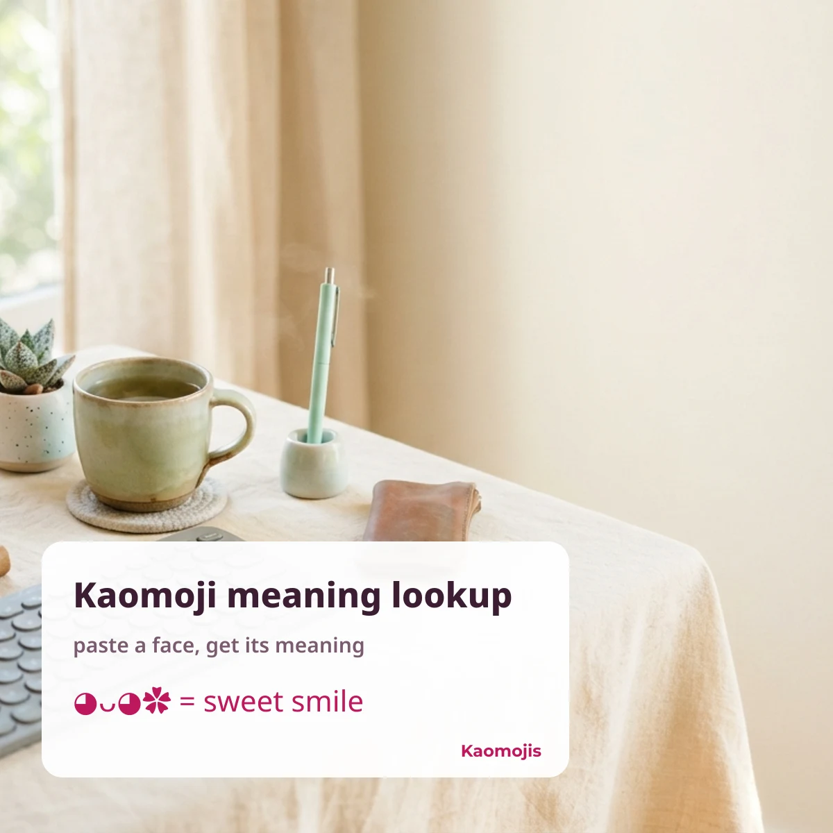 Kaomoji meaning lookup: paste a face to get its meaning