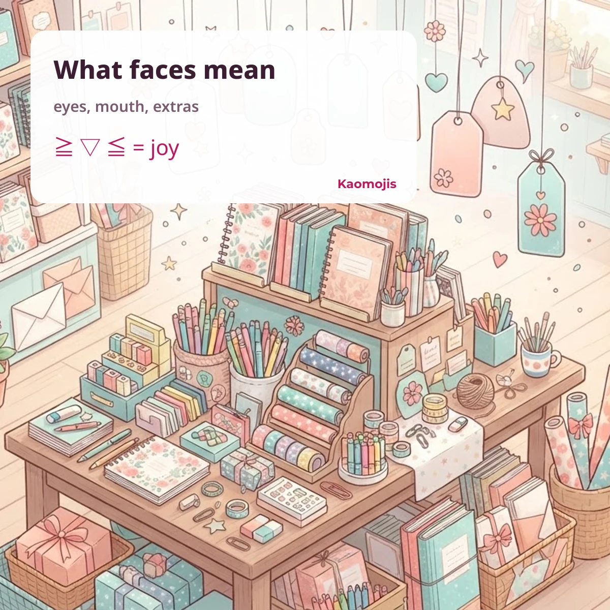 Kaomoji meanings: what the eyes and mouth say