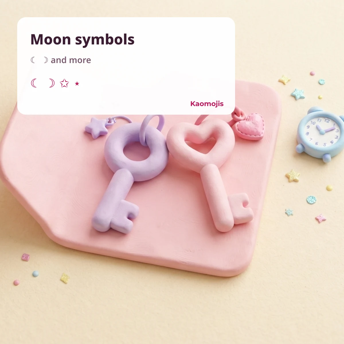 Moon symbols for kaomoji